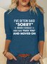 Women's Casual I've Often Said Sorry Letter Print Shirt