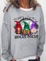Women's Just A Bunch Of Hocus Pocus Halloween Decal Simple Halloween Sweatshirt