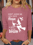 Women‘s Witch Don’t Judge Me Until You’ve Flown A Mile on My Broom Halloween Casual Shirt