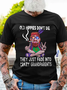 Men's Old Hippies Don't Die Printed Casual Text Letters Cotton Loose T-Shirt
