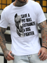 Men's Funny Dog Cotton Casual T-Shirt