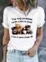 Women's Cotton The Only Problem With Cats Can't Have All Of Them Casual T-Shirt