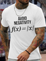 Men's Funny Avoid Negativity Cotton Loose Casual T-Shirt