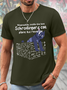 Men's Schrodinger's Cat Funny Cotton Crew Neck Casual T-Shirt