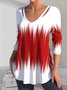 Jersey Casual Ombre Loose T-Shirt