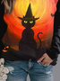Crew Neck Casual Loose Halloween Sweatshirt