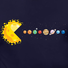 Men's Cotton Solar System Funny Planet Crew Neck T-Shirt