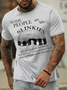 Men's people are like spring clips Cotton-Blend Text Letters Casual Loose T-Shirt