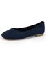 Casual Square Toe Comfy Insole Commuting Slip On Shallow Shoes