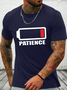 Men's Out of Patience Cotton Casual Text Letters T-Shirt