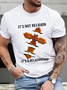 Men's It'S Not A Religion It'S A Relationship Casual Cotton Crew Neck T-Shirt