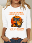 Women's Dear Karma I Have List Of People You Missed Casual Cotton-Blend Shirt