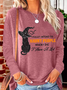 Women's Black Cat I Fully Intend To Haunt People When I Die Casual Cotton-Blend Shirt