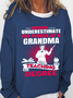 Women's Grandma  Casual Crew Neck Sweatshirt