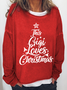 This Gigi Loves Christmas Casual Crew Neck Christmas Tree Sweatshirt