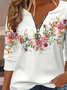 Casual Loose Floral Others T-Shirt