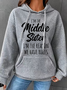 Womens Sister Gift Middle Sister Funny Casual Cotton-Blend Hoodie