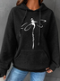 Dragonfly Simple Cotton-Blend Loose Hoodie