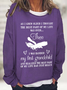 Grandma - First Grandchild Casual Cotton-Blend Crew Neck Sweatshirt