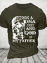 Cotton I Took A DNA Test And God Is My Father Crew Neck Loose Casual T-Shirt