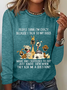 Women's Cotton Dog Lover People think I’m Crazy Because I Talk To My Dogs Casual Crew Neck Shirt