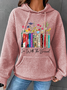 Women's I'm With The Banned Flowers Book Lover Gift Simple Hoodie Floral Loose Hoodie