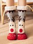Christmas Cartoon Elk Thicken Non-Slip Floor Socks