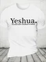 Men's Cotton Yeshua The Same Today,Tomorrow & Forever Casual Crew Neck Loose T-Shirt