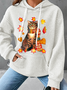 Women's Fall Cat Print Cotton-Blend Casual Cat Hoodie