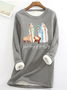 Women's Glad Tidings Of Great Joy Nativity Christmas Casual Fleece Sweatshirt