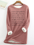 Women's Cozy Blankets Crunchy Leaves Crackling Fires Football Print Casual Crew Neck Fleece Sweatshirt