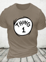 Cotton Dr. Seuss Thing 1 Crew Neck Casual Loose T-Shirt