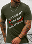 Cotton Don't Like Me? Printed Men's Text Letters Casual Crew Neck T-Shirt