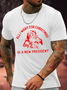 Cotton All I Want For Christmas Is A New President Casual Text Letters T-Shirt