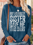 Funny Sister Regular Fit Cotton-Blend Simple Long Sleeve Shirt