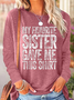 Funny Sister Regular Fit Cotton-Blend Simple Long Sleeve Shirt