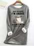 Just Because Im Awake Doesn‘t Mean I'm Read To Do Things Fleece Casual Crew Neck Sweatshirt