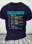 Cotton My Perfect Day Play Video Games Crew Neck Casual T-Shirt
