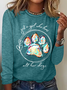 Women's Just A Girl Who Loves All Her Dogs Casual Cotton-Blend Long Sleeve Shirt