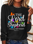 The Lord is My Shepherd Butterfly Art Simple Cotton-Blend Long Sleeve Shirt