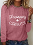 Women's Shenanigans Coordinator St. Patrick's Day Casual Long Sleeve Text Letters Simple Shirt