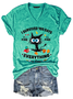 Funny Black Cat 100 Days Of School Vintage Loose V Neck Cat T-Shirt