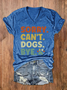 Women's Sorry Can't Dogs Bye. Dog Lovers Casual Cotton-Blend T-Shirt