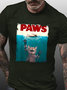 Cotton Paws Kitten Crew Neck Text Letters Casual T-Shirt