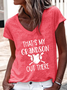 Women's That's My Grandson out Ther Print Casual Regular Fit T-Shirt