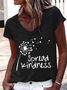 Spread Kindness V Neck Casual T-Shirt