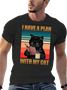 I HAVE A PLAN WITH MY CAT CREW NECK T-SHIRT