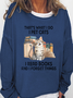 Women's That's What I Do Cat Graphic Letter Sweatshirt