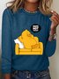 Nope Not Today Funny Duck Sarcastic Long sleeve Shirt