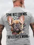 Some Best Friends Never Say A Word FRENCH BULLDOG Cotton T-shirt